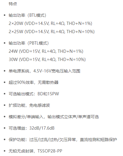 图片[2]-HT368 免电感滤波2*20W D类立体声音频功放